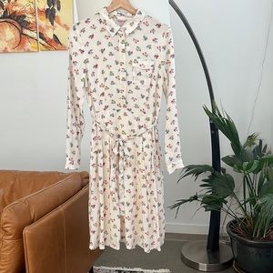 NWT Cath Kidston Roller Skates Collared Long Sleeve Shirt Dress